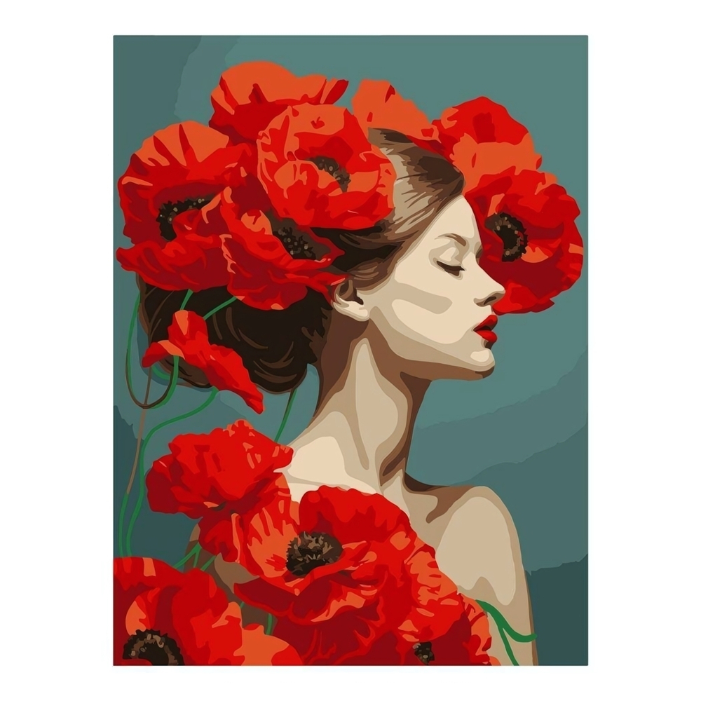 Картина по номерам 20*28,5см "Прекрасные маки" (Lori)