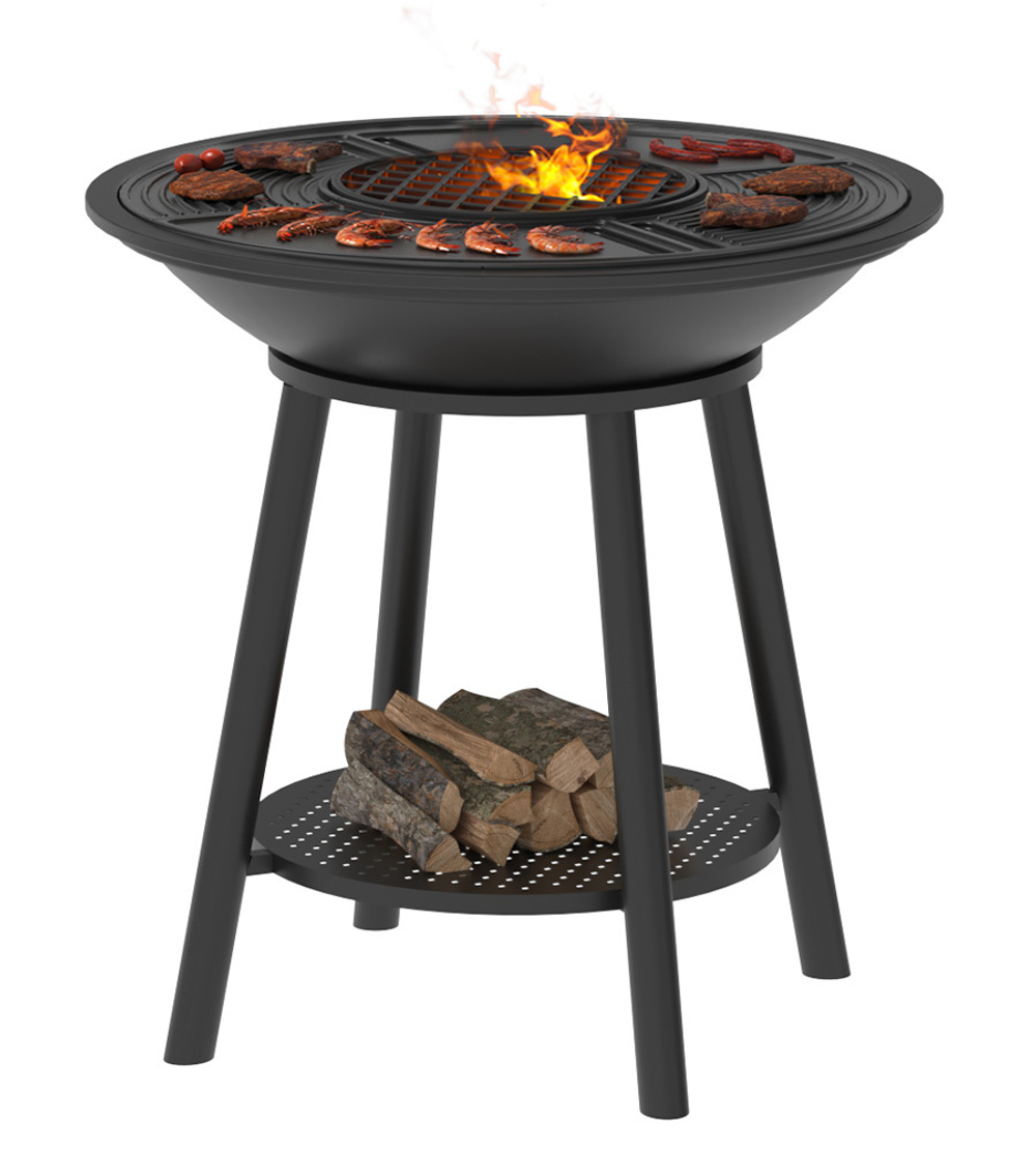Чугунный Fantastic Grill Везувий Ø 700 Престиж (чаша+подставка престиж+плита Gurman Ø700+крышка)