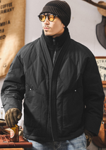 Легкая осенне-зимняя модная брендовая теплая куртка с воротником шалька и отстёгивающимся трикотажным воротником