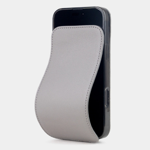 Кожаный чехол для iPhone 16 Pro, теленок серого цвета