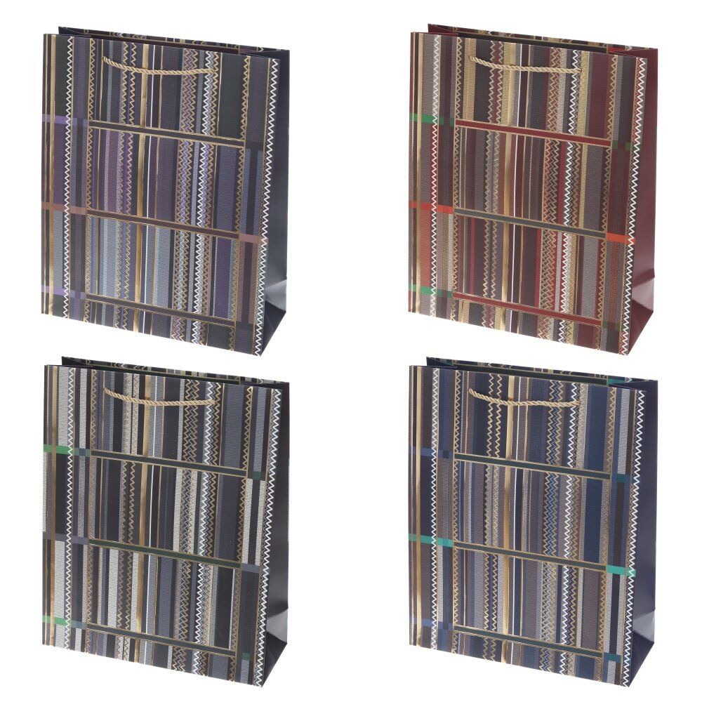 GAEM Пакет подарочный (бумага 210г/м2, блок микс 12шт), L26 W10 H32 см, 4в.