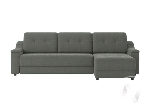 Диван угловой Мальта 3 (ДУ) правый Aqua 33 (серый)