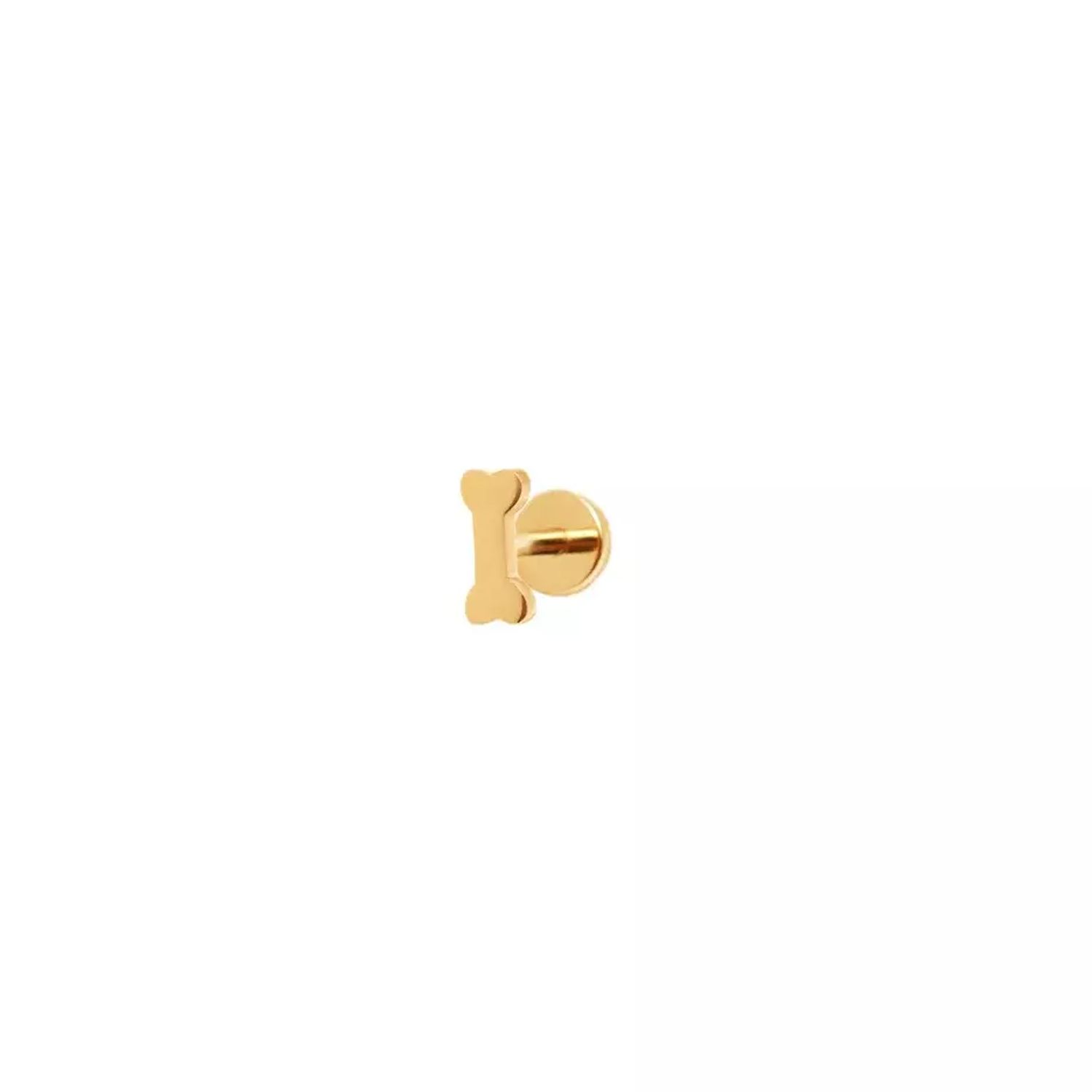 Лабрет Plain Bone Stud Earring - Gold