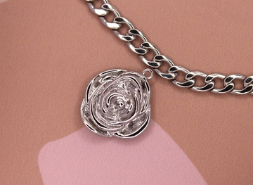 Подвеска роза 25х21 мм