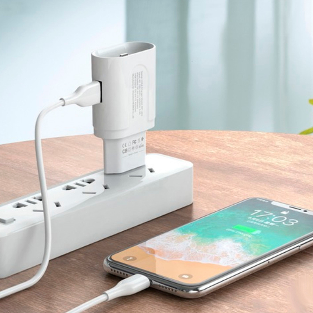 Сетевое зарядное устройство USB Remax RP-U32 (1 порт, зарядка для AirPods) Белый