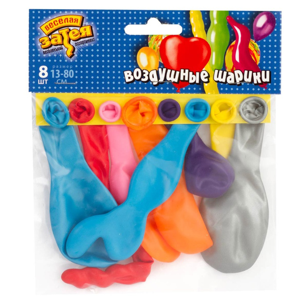 Шар латексный Набор 8 шт 30 см (Ассорти)