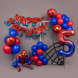 Набор букв Нappy Вirthday "В стиле Человек Паук" 41 см
