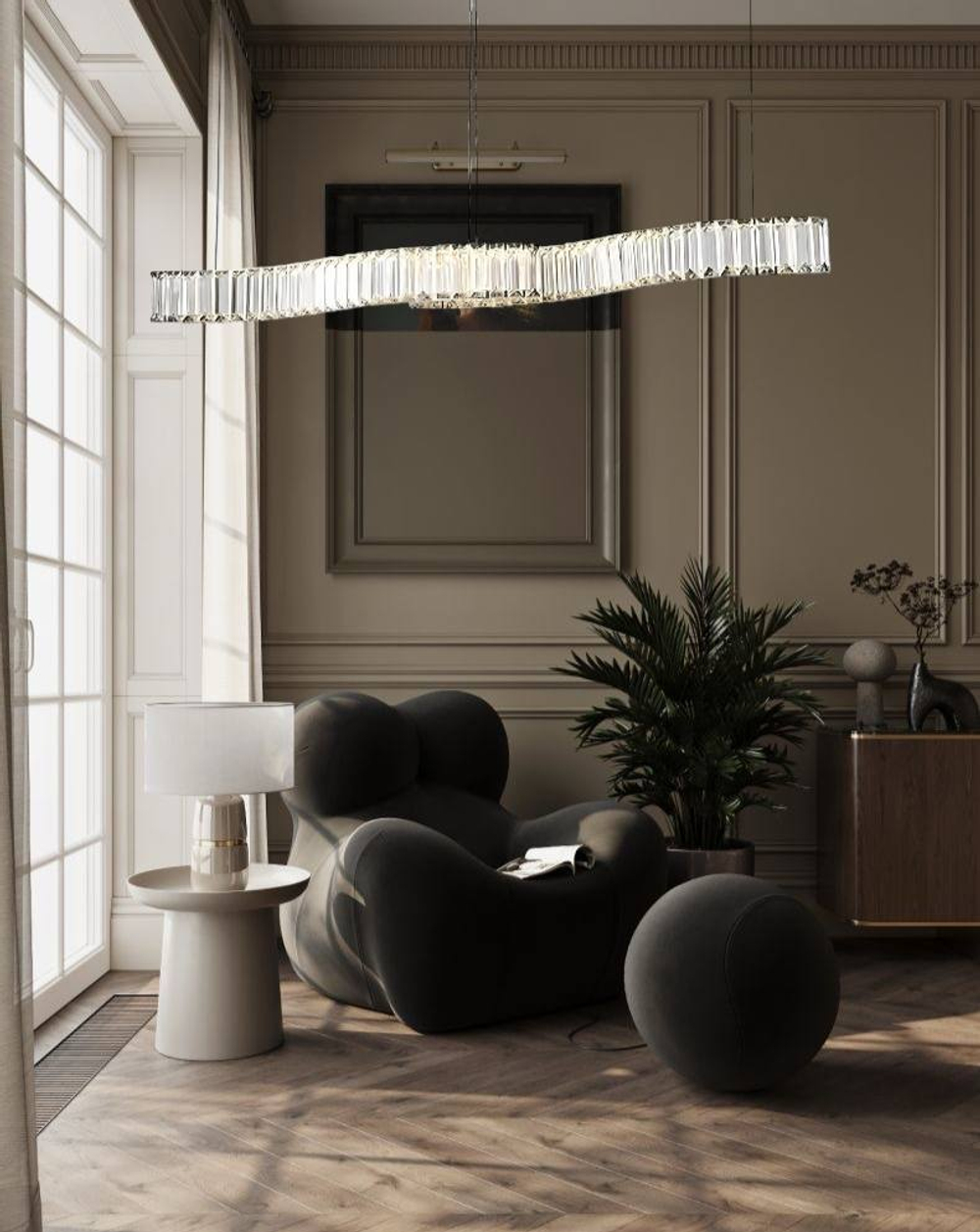 Люстра дизайнерская горизонтальная Marlis by Light Room