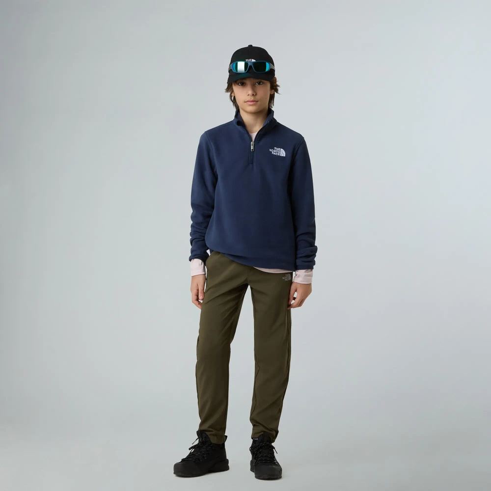 Детская флисовая кофта The North Face Teen Glacier 1/4 Zip синяя
