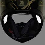 Шлем интеграл Royal Enfield, цвет - камуфляж-зеленый, размер - L (600 мм), арт. RRGHEP000597 (HESS22015GLOSS BLACK)