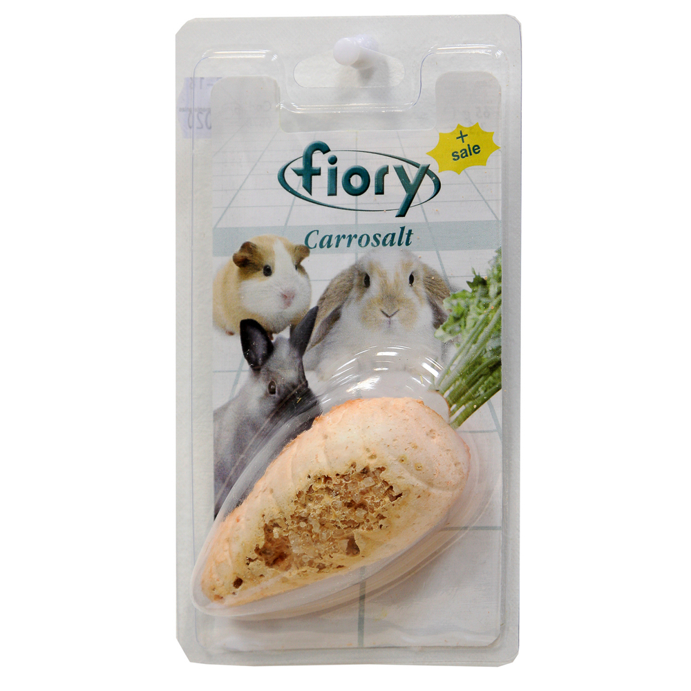 Fiory био-камень для грызунов с солью в форме моркови 65 г