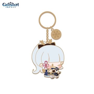 Брелок металический Chibi Character Metal Keychain Kamisato Ayaka 6974696612547