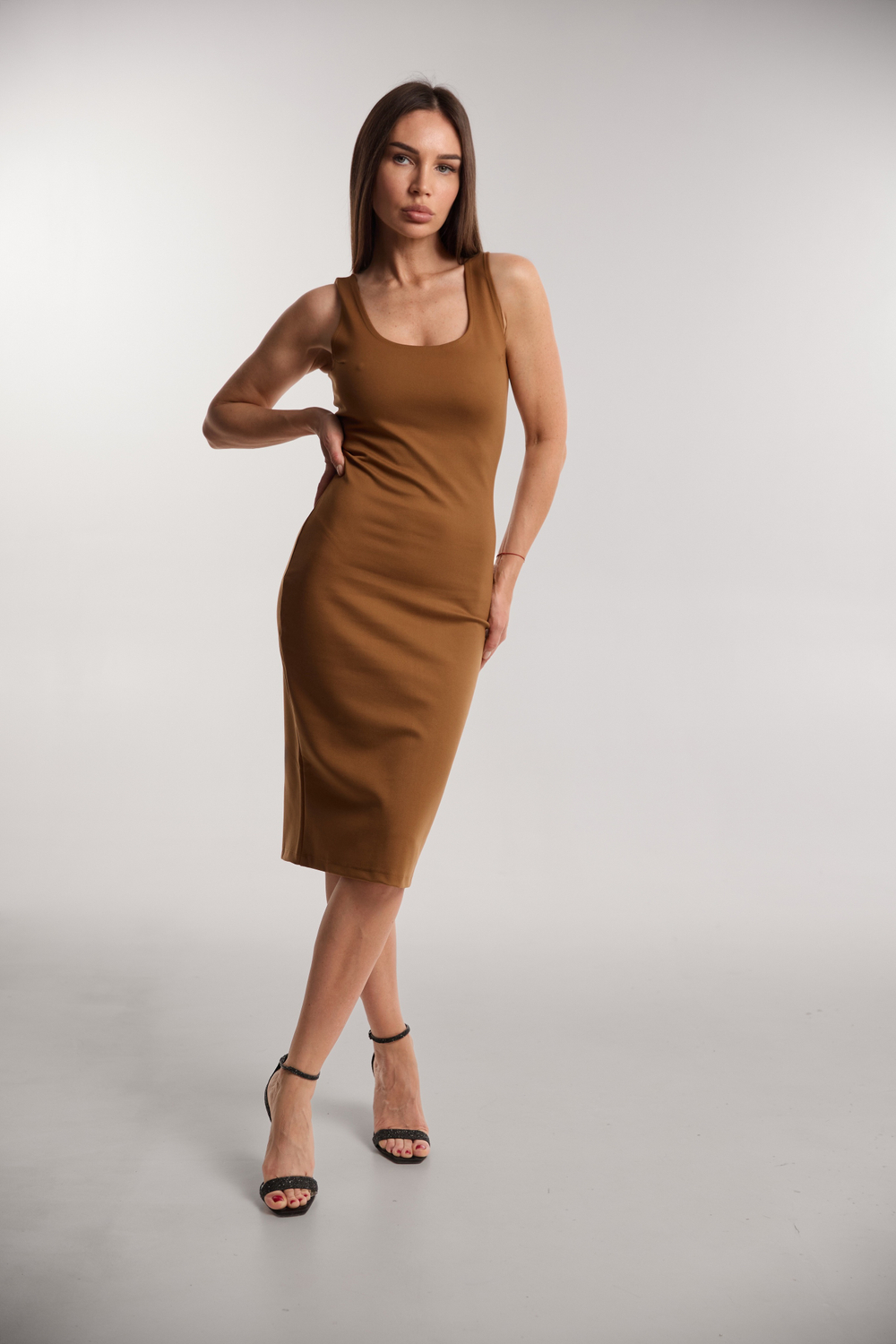 Платье-майка (Горчичный)