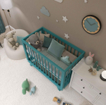Кроватка детская Lillaland Lilla Aria с маятником Ocean Blue