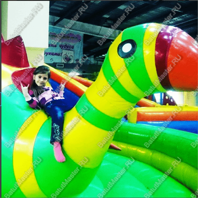 Коммерческий надувной батут "Динозавр-качеля" 5*5*2.5 м