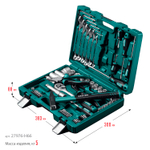 KRAFTOOL EXTREM-66, 66 предм., (1/2″+1/4″), универсальный набор инструмента (27976-H66)