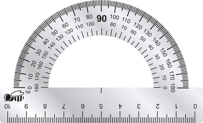 Транспортир стальной 10 см (Пчелка)