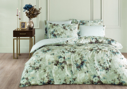 Постельное белье 2 спальное евро Tivolyo home Melanio голубое