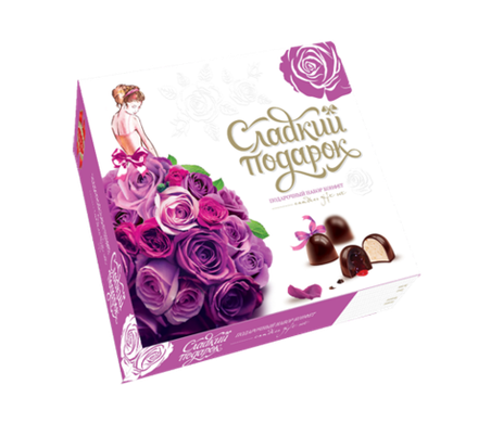 Набор конфет "Сладкий подарок" лиловый 260г. Коммунарка