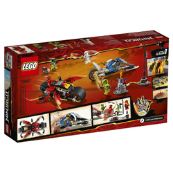 LEGO Ninjago: Мотоцикл-клинок Кая и снегоход Зейна 70667 — Kai's Blade Cycle & Zane's Snowmobile — Лего Ниндзяго