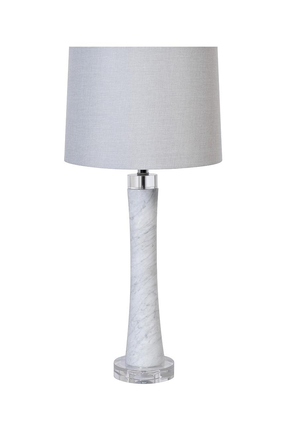 Garda Decor Лампа настольная из мрамора (белый абажур)