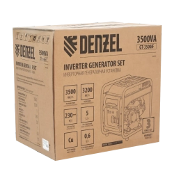 Генератор инверторный GT-3500iF, 3.5 кВт, 230 В, Denzel