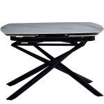 Стол керамический LA ALTA TORNADO Kass gold 120-180*85, каркас черный