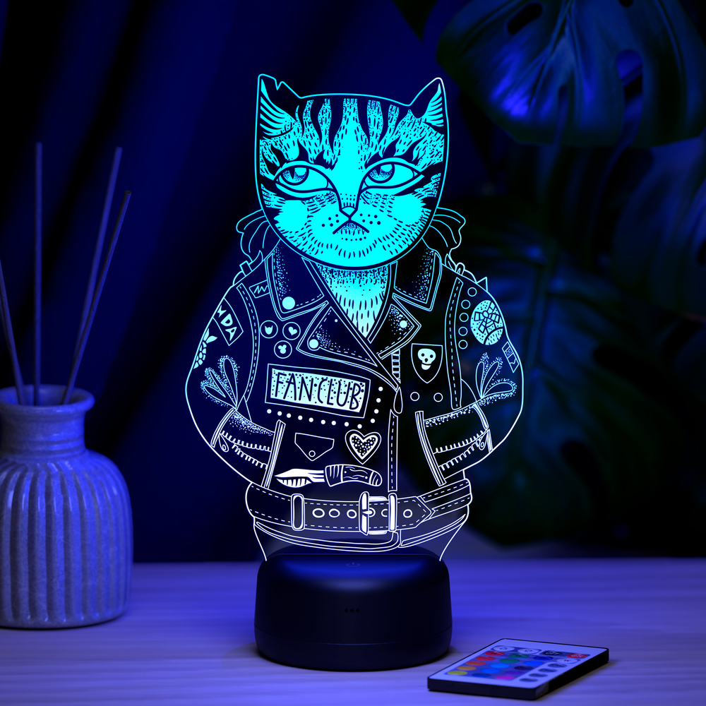 Ночник "Кот в куртке"