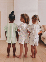 Пижама для девочки Next AC0-790, 3 шт., Сиреневый, Салатовый, Белый