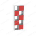 Стеллаж вертикальный 10 с дверцами в шахматном порядке