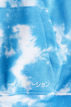 H&M Толстовка с капюшоном и принтом, синий