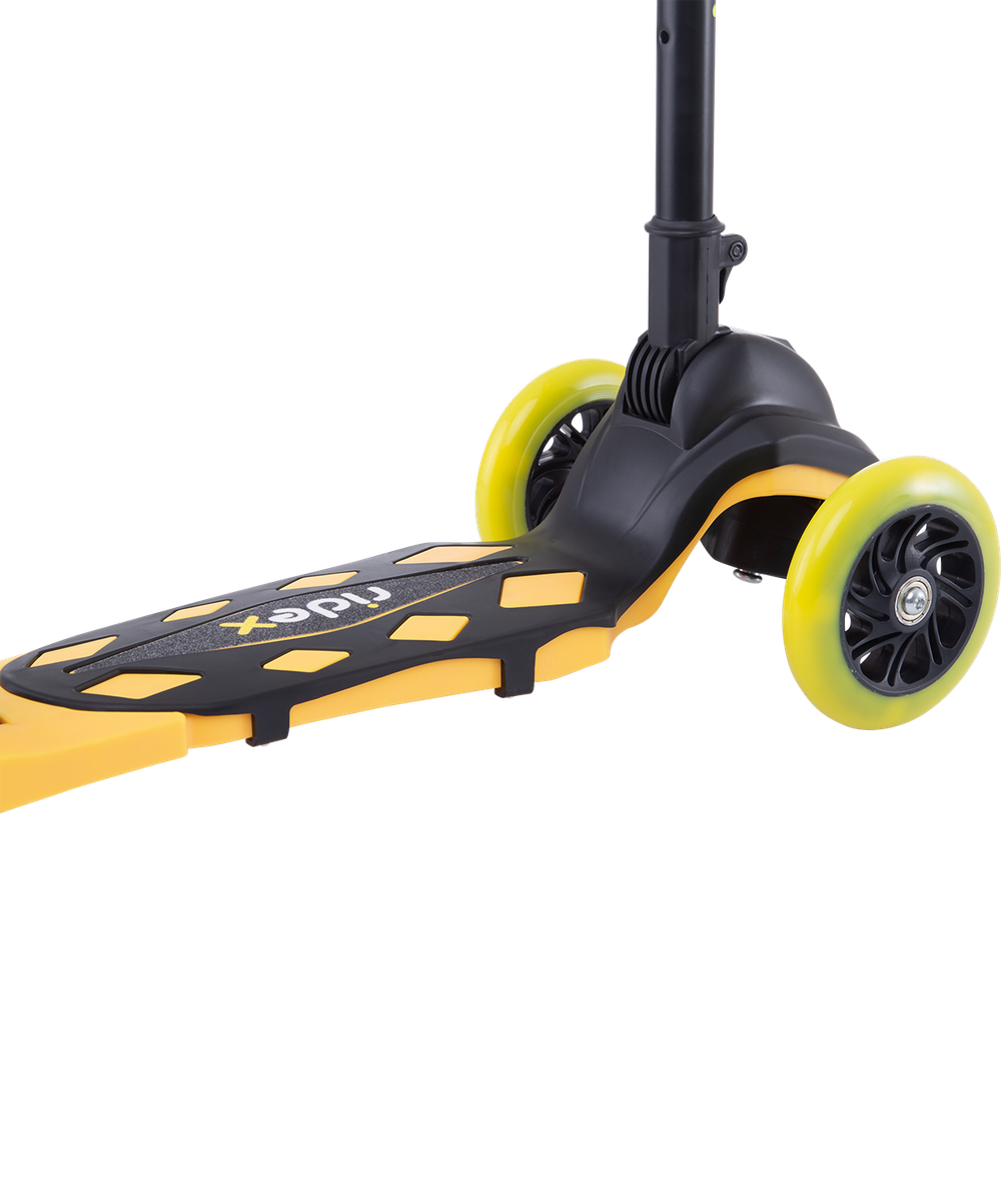 Самокат детский 3-х колесный RIDEX 3D Robin, 120/90 мм, неоновый желтый
