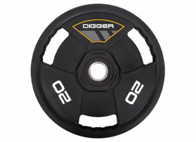 Диск олимпийский полиуретановый 3-х хватовый 20кг Hasttings Digger HD51C3A-20