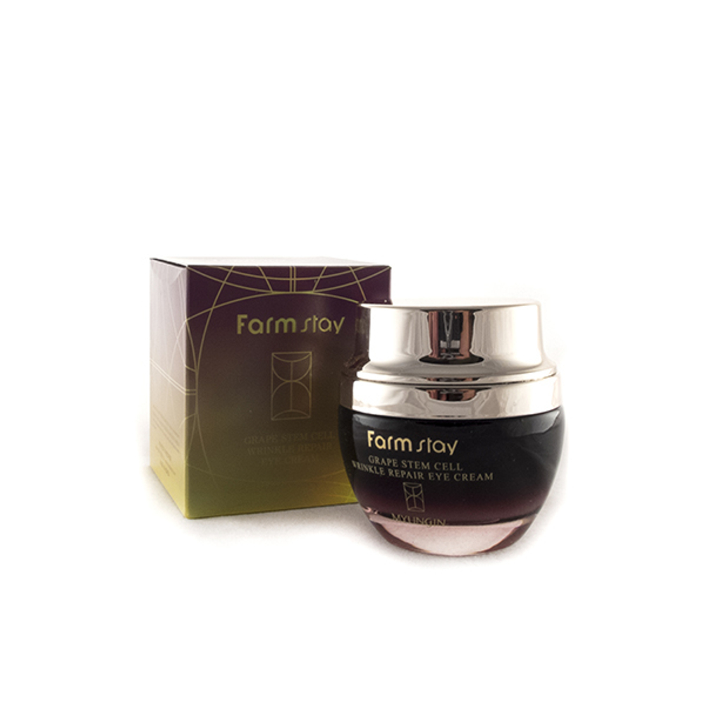 Крем для век Стволовые клетки винограда антивозрастной FarmStay Grape Stem Cell Wrinkle Repair Eye Cream 50 мл.