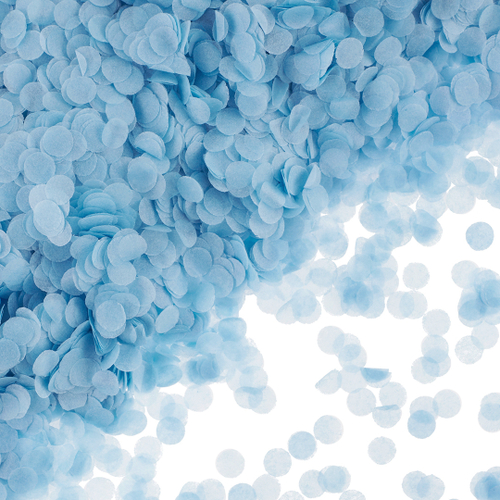 Конфетти 1 см круг Голубой, тишью, 50 гр ВВ