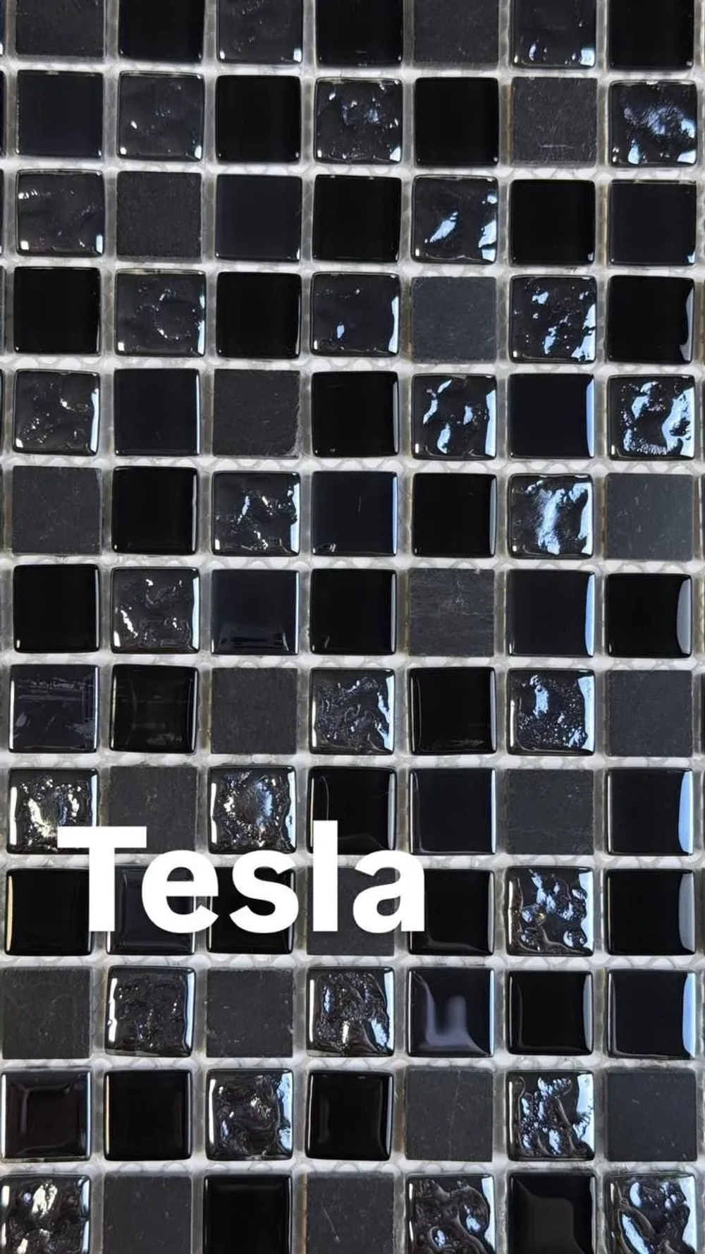 Мозаика стеклянная с камнем Tesla/Тесла (15х15) 300х300х4 мм