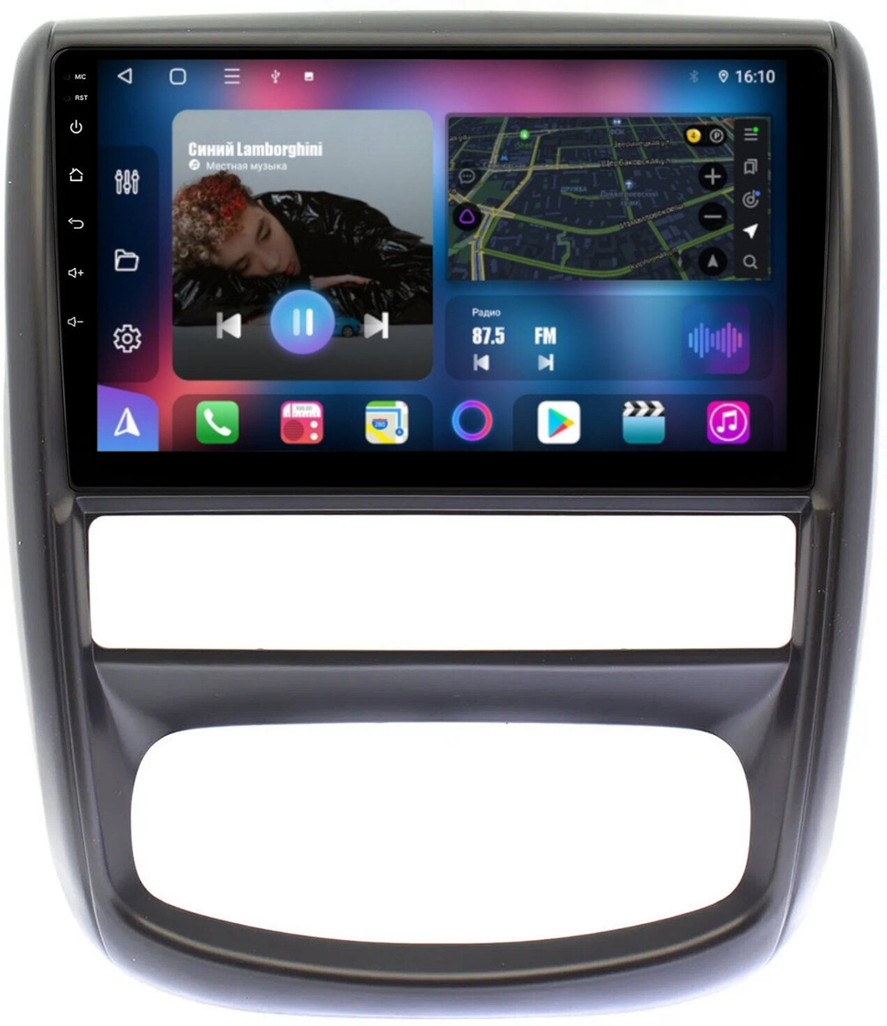 Магнитола для Renault Duster 2010-2015, Nissan Terrano 2014+ - FarCar BM3050M монитор 9.5" QLED на Android 14, TS10, 4+32Гб, CarPlay, 4G SIM-слот