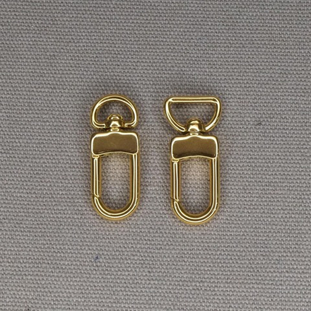 Карабин нерж. сталь малый "Золото" 10/12 мм