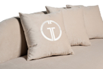Диван Garda Decor Леа (Lea) трехместный, велюр кремовый 290*112*75 см