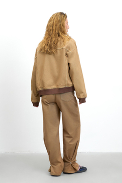 Бомбер DENIM JACKET бежевый