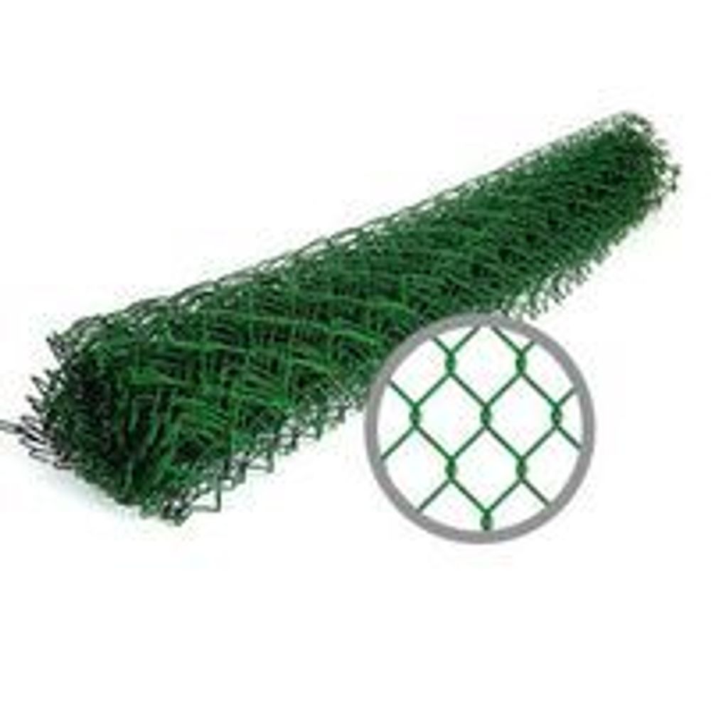 Сетка Рабица ПВХ 50*50 d-2,2мм 1,5*10м. зеленая