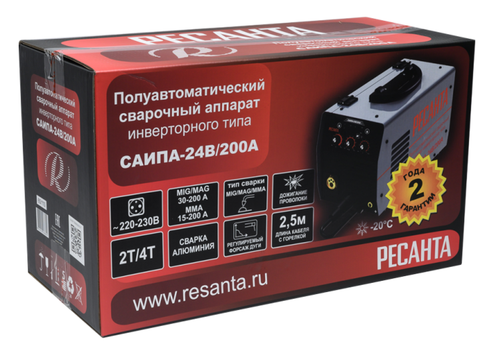 Сварочный полуавтомат Ресанта САИПА-24В/200А (MIG/MAG)
