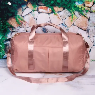Сумка спортивная «Sport Today»,водонепроницаемый отдел + 2 кармана+отдел под обувь, цвет пудровый, 42*24*18 см
