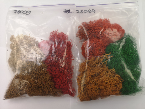 Мох для изготовления кустов и деревьев 3 цвета