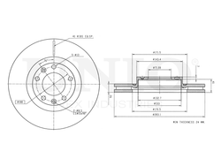 Диск тормозной передний UNIO BRD-20401