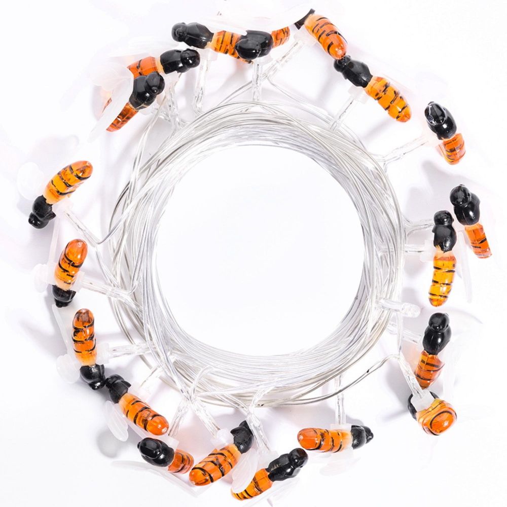 USL-S-127-PT4000 BEES Садовая гирлянда на солнечной батарее Пчелки. 20 светодиодов. Теплый белый свет. 1xАА Ni-Mh аккумулятор в-к. IP44. TM Uniel.