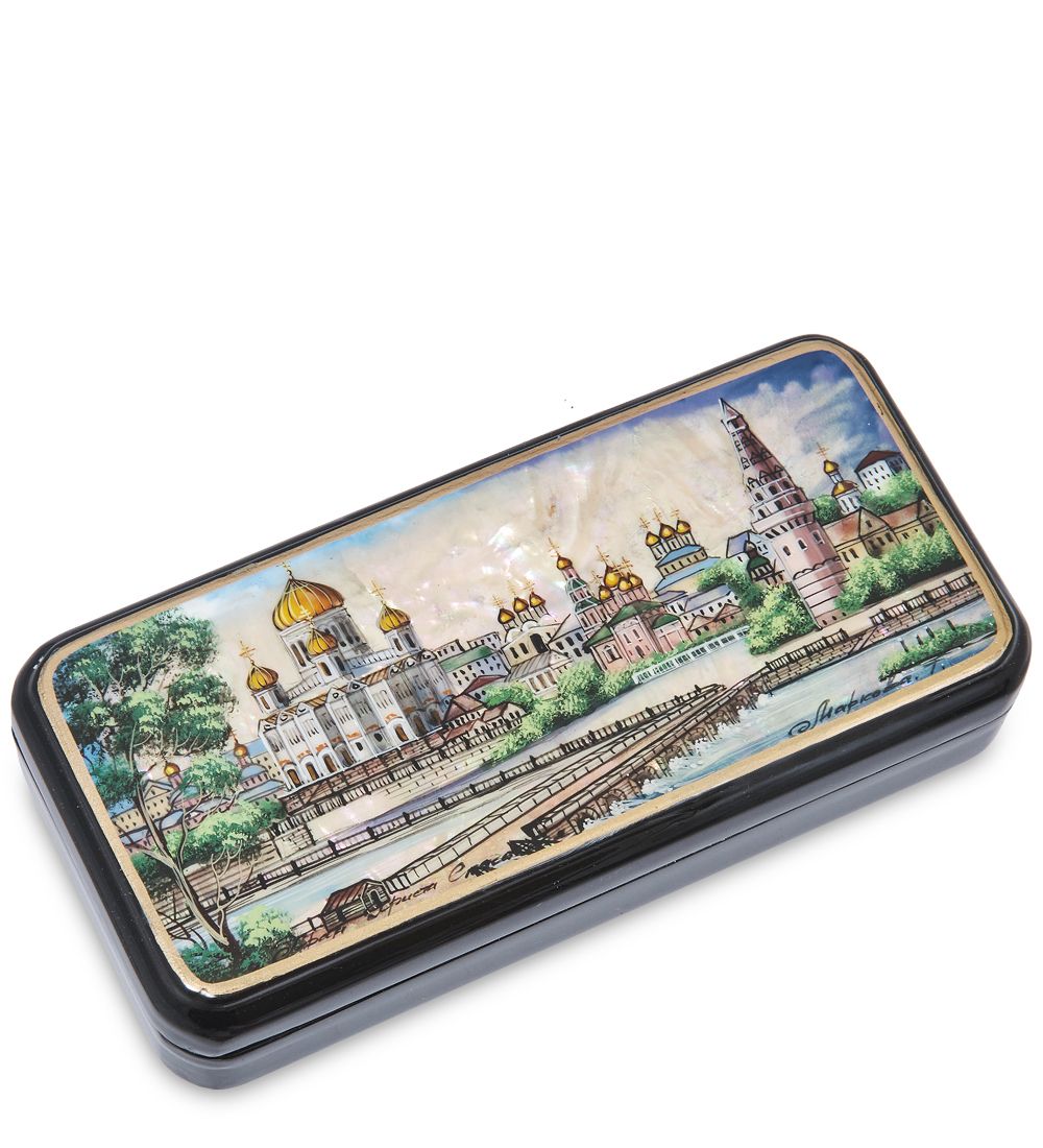 Народные промыслы ШК-55/ 13 Шкатулка «Храм Христа Спасителя»