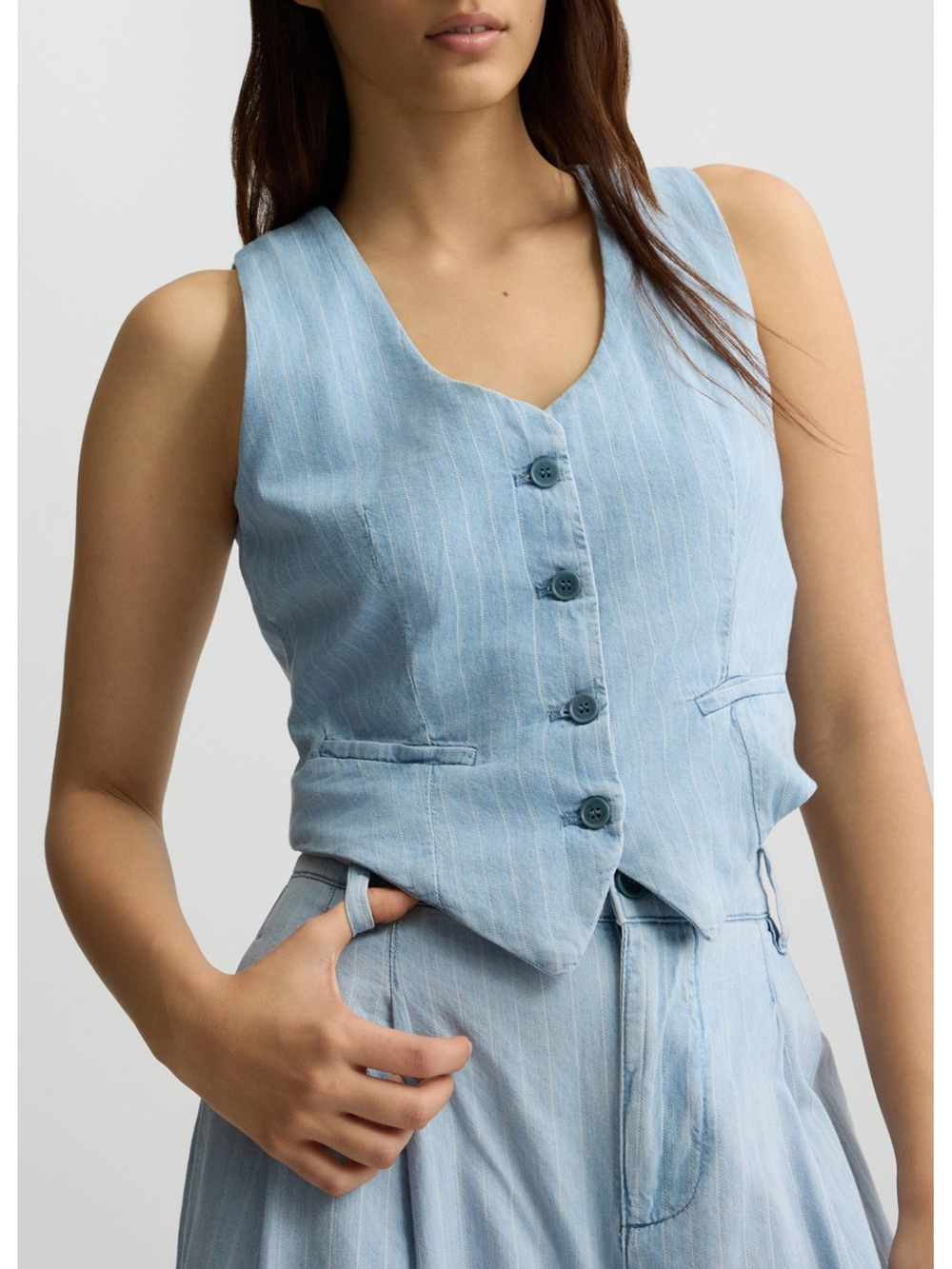 Жилет женский Gilet Denim Stripe LIU JO