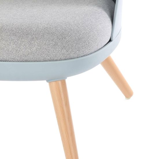 Кресло Colmar голубое и серая ткань 