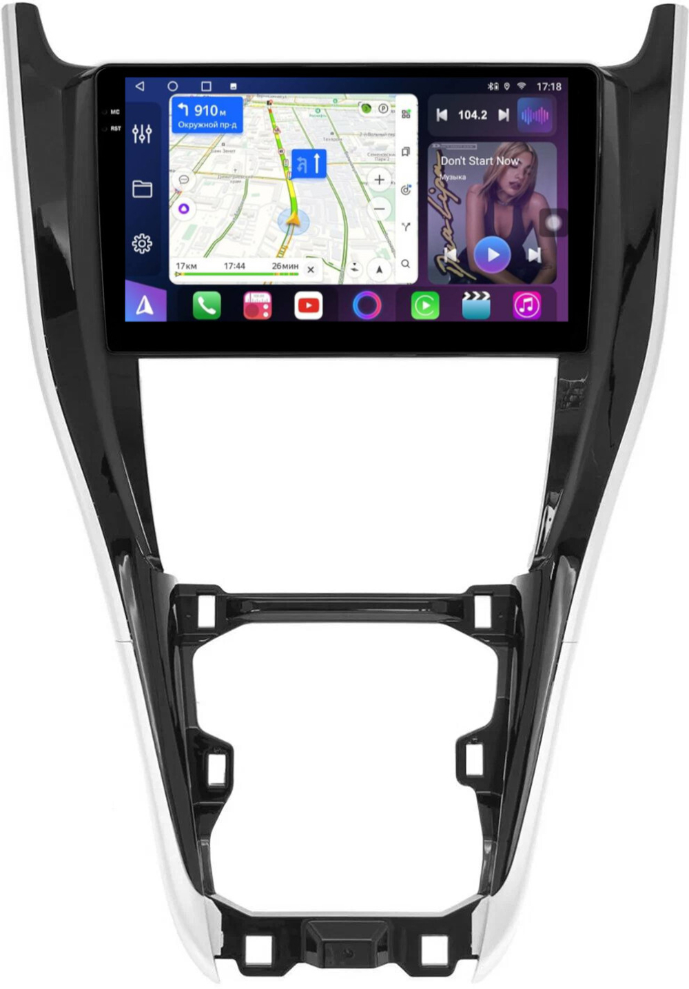 Магнитола для Toyota Harrier 3 XU60 2013-2017 (большая рамка) - FarCar 9534F1 монитор 10.36" QLED на Android 14, TS18, CarPlay, 4G SIM-слот